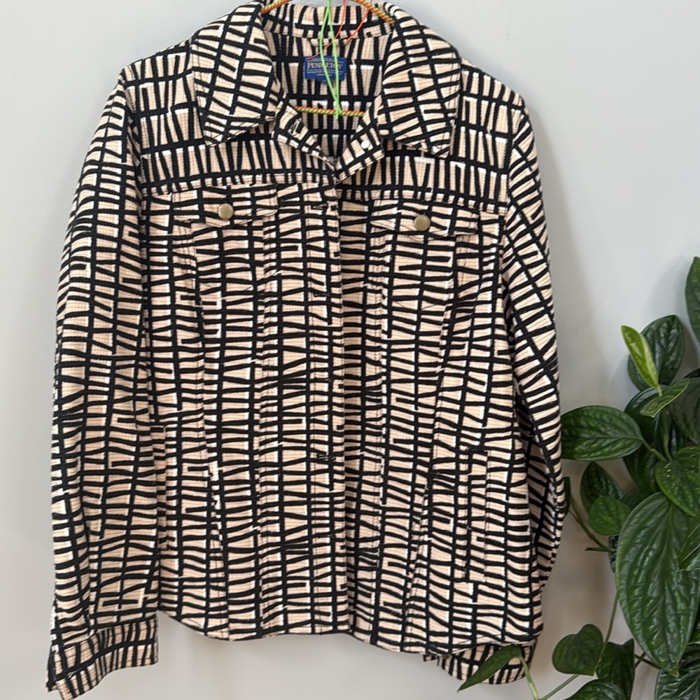 Pendleton Black and beige  Geometric cotton  Jacket